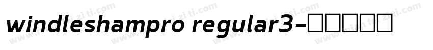 windleshampro regular3字体转换